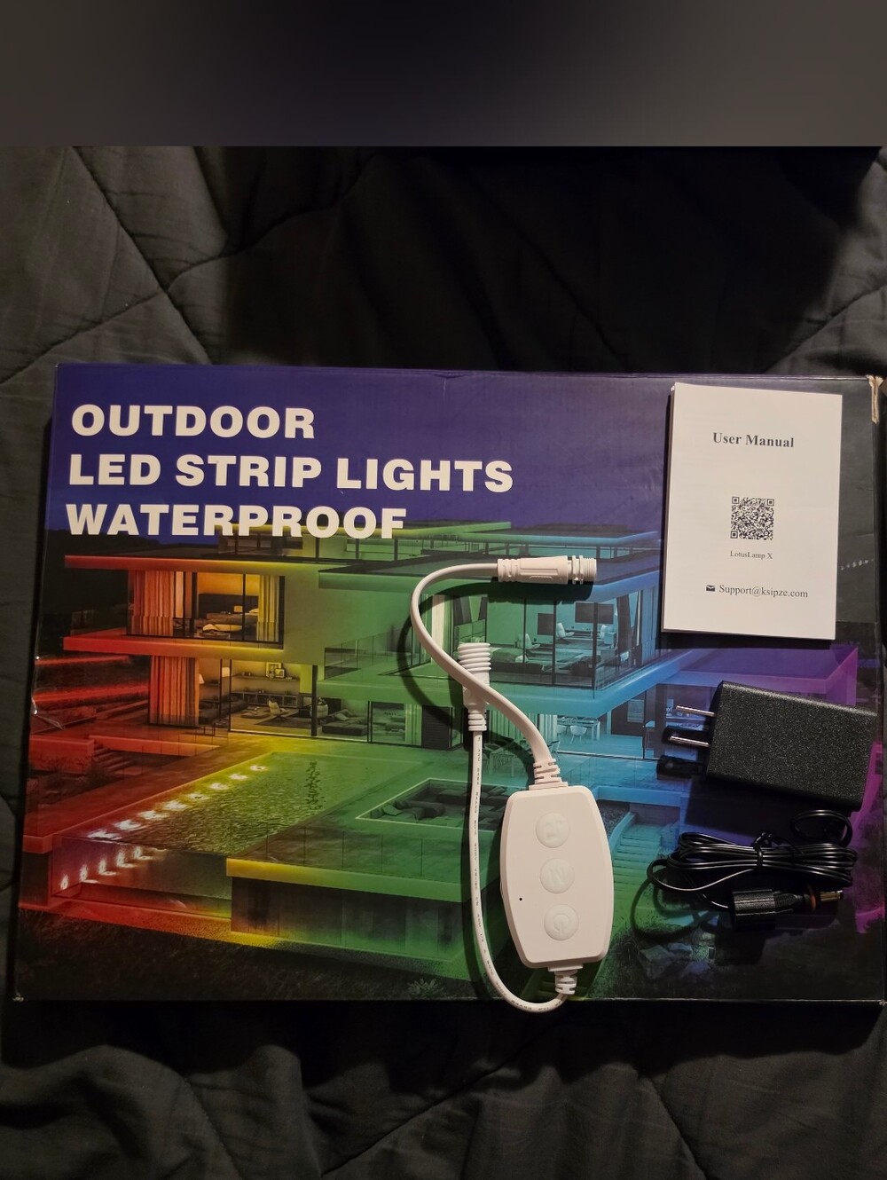Waterproof LED Outdoor Strip Lights with Controller